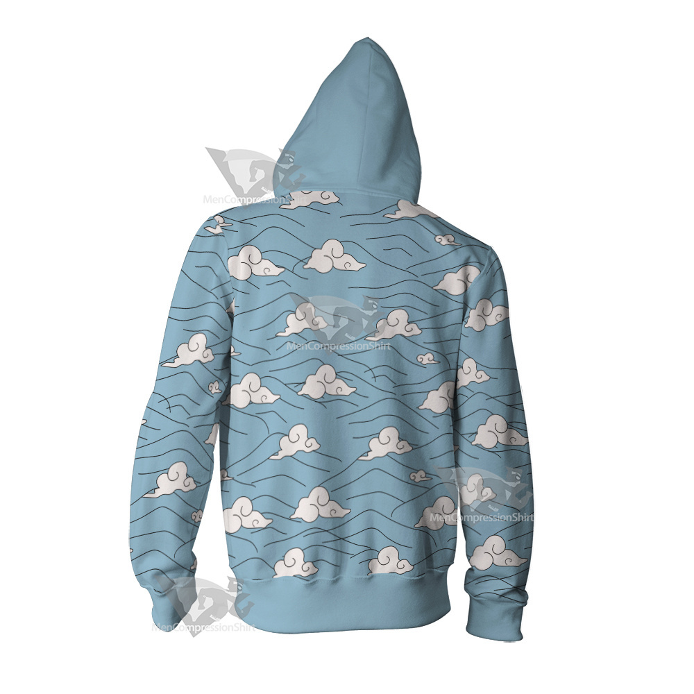 Demon Slayer Sakonji Urokodaki Blue Cosplay Zip Up Hoodie