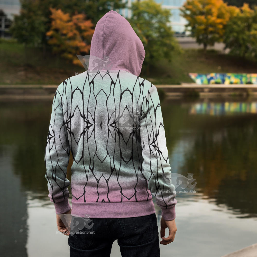 Demon Slayer Shinobu Kocho Cosplay Zip Up Hoodie