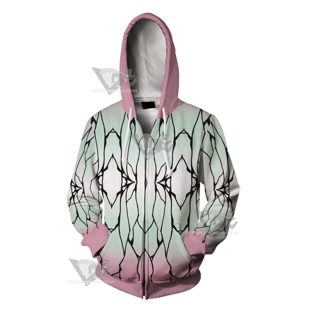 Demon Slayer Shinobu Kocho Cosplay Zip Up Hoodie
