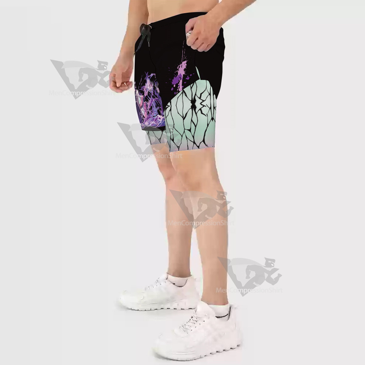 Demon Slayer Shinobu Kocho Men Compression Gym Short