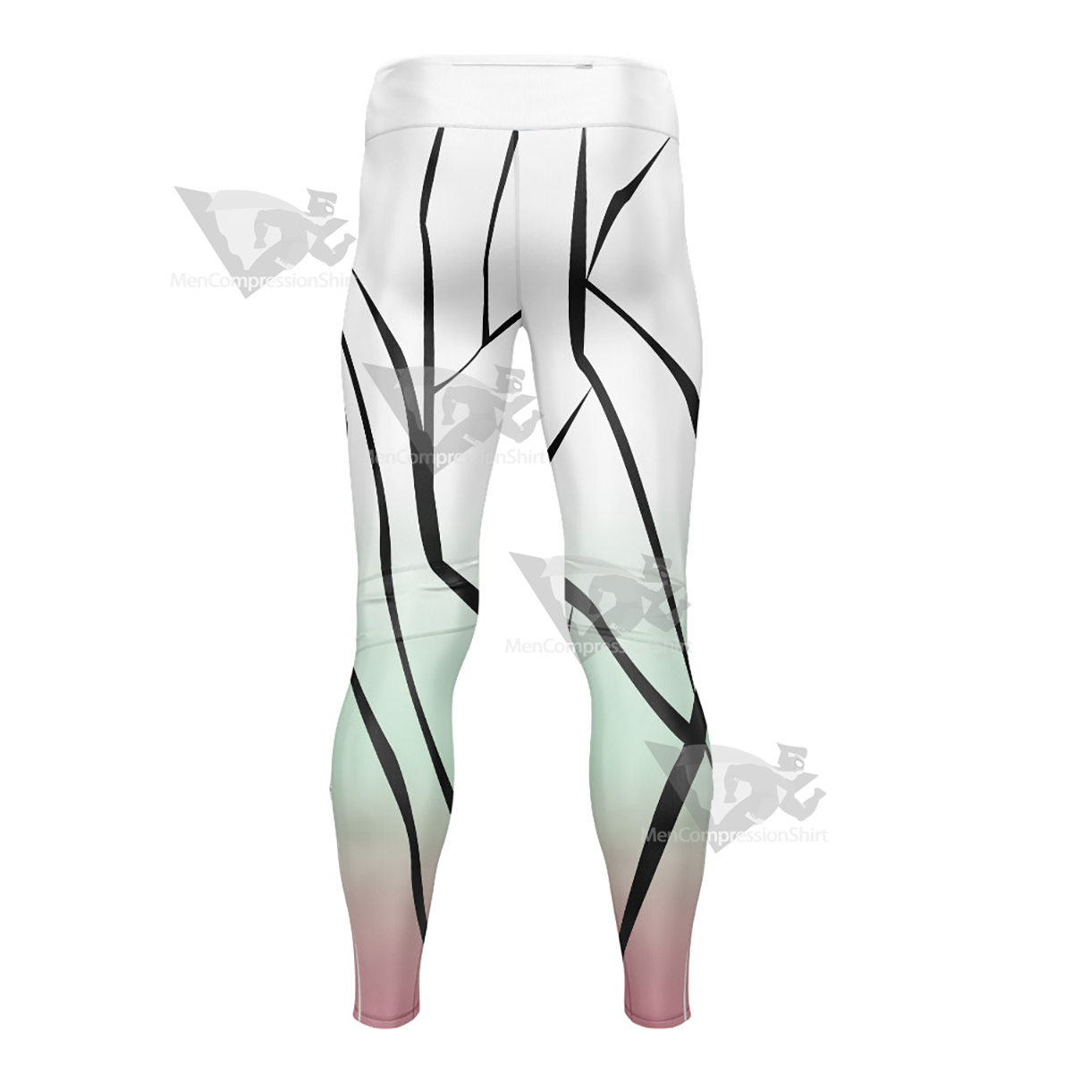 Demon Slayer Shinobu Kocho White Mens Compression Legging