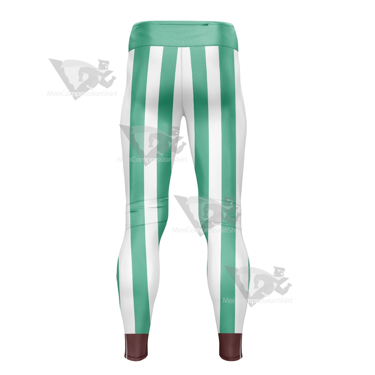 Demon Slayer Tanjiro Stripe Green Men Compression Legging