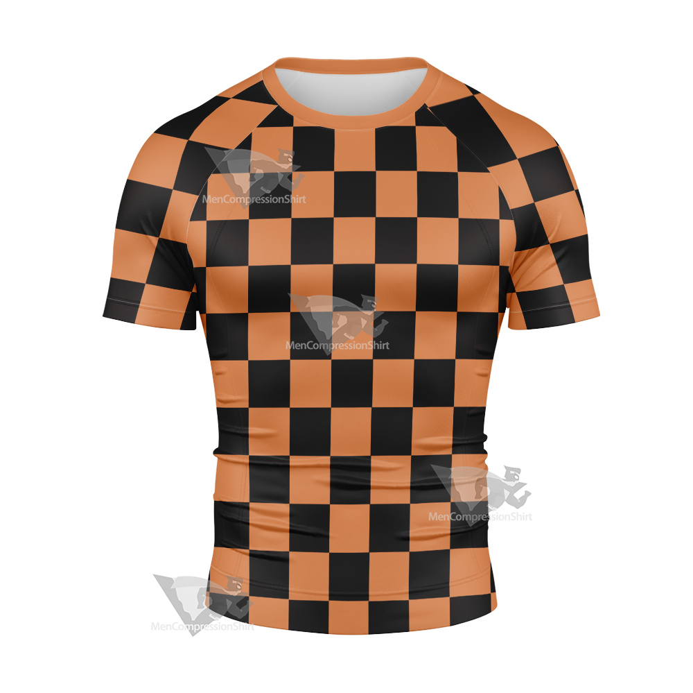 Demon Slayer Tanjuro Kamado Short Sleeve Compression Shirt