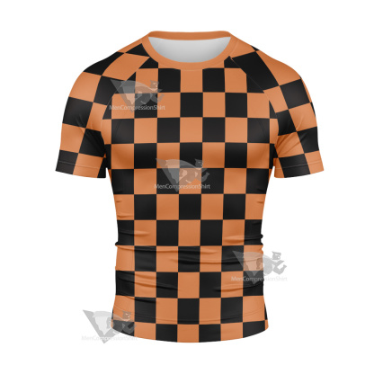 Demon Slayer Tanjuro Kamado Short Sleeve Compression Shirt