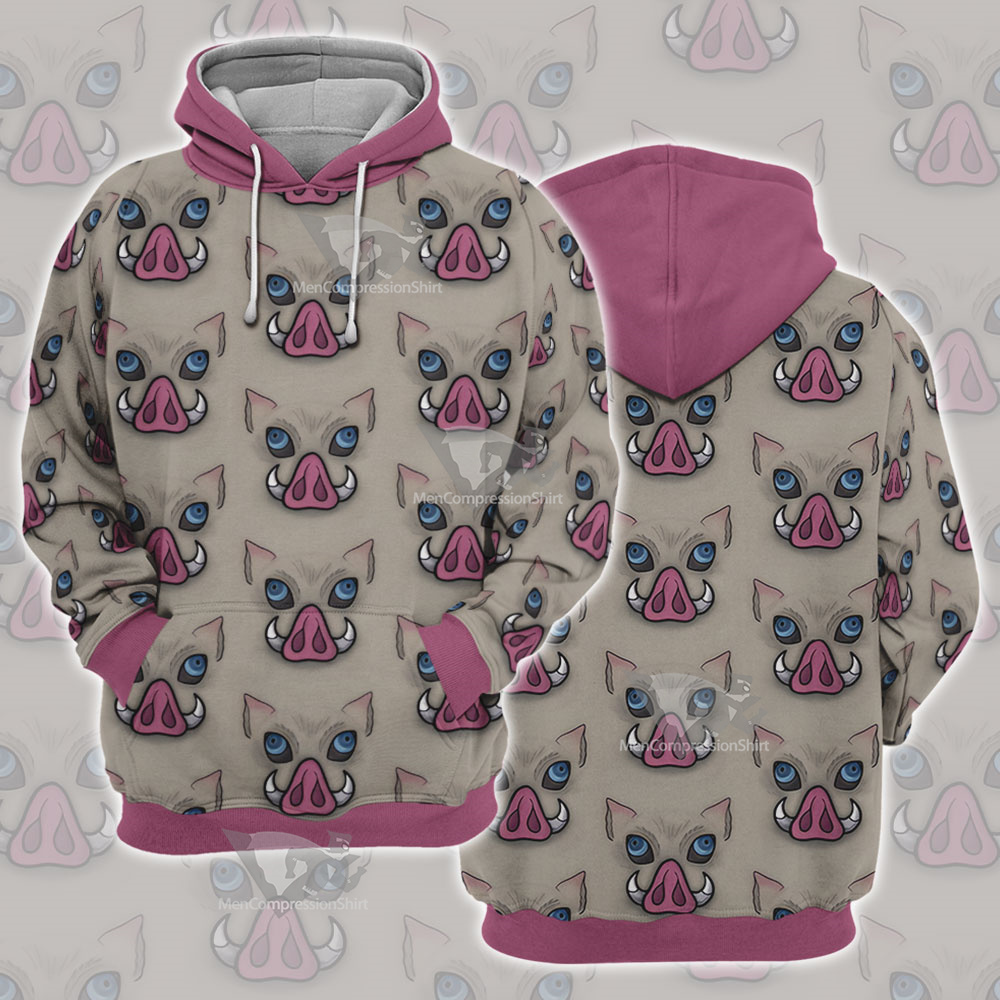 Demon Slayer Wildschwein Head Cosplay Hoodie