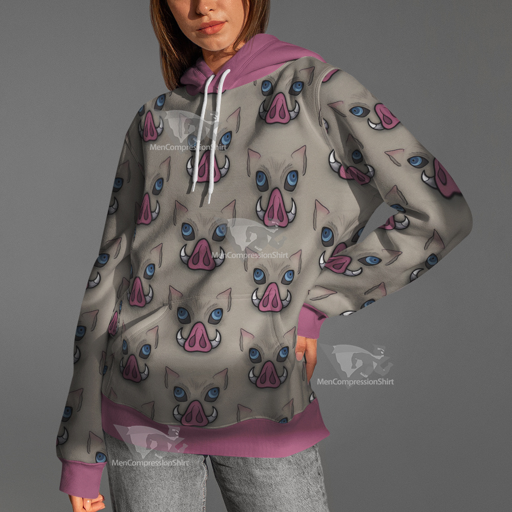 Demon Slayer Wildschwein Head Cosplay Hoodie