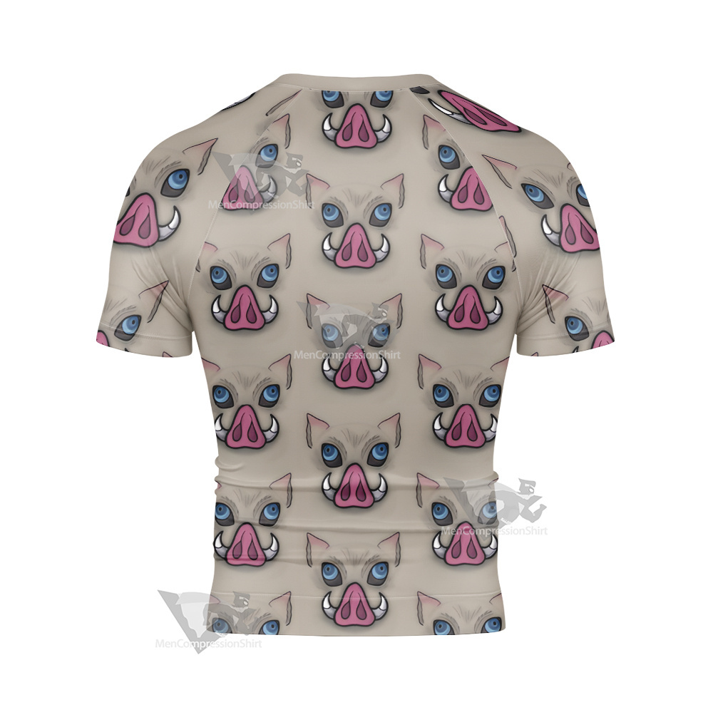 Demon Slayer Wildschwein Head Short Sleeve Compression Shirt