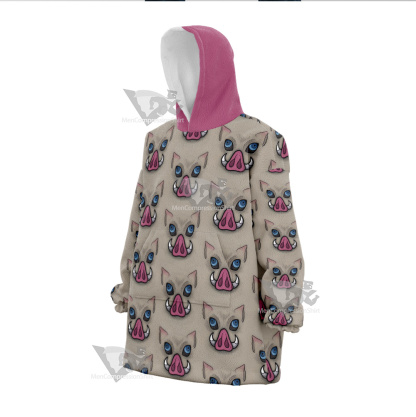 Demon Slayer Wildschwein Head Snug Oversized Blanket Hoodie