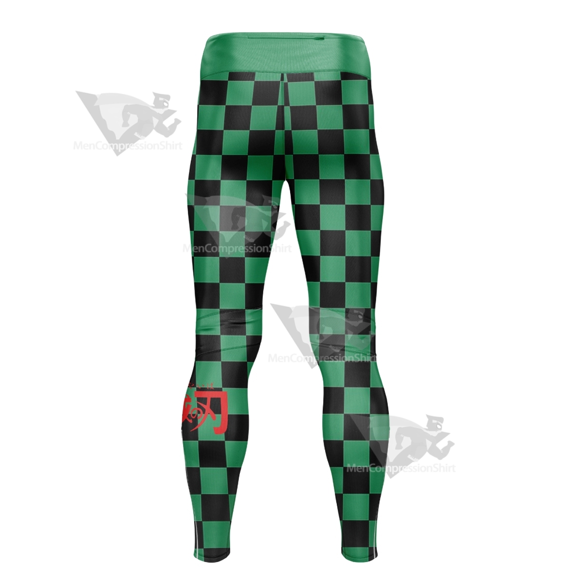 Demon Slayer Yaiba Green Men Compression Legging