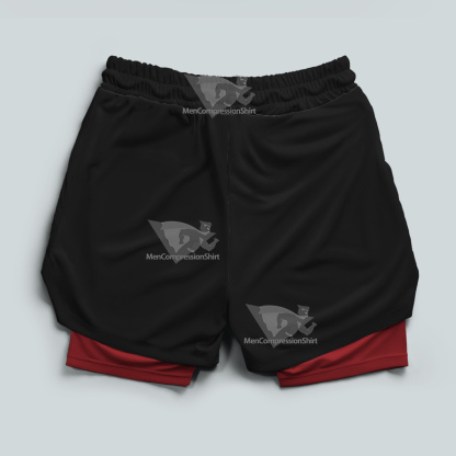 Demon Slayer Yoriichi Red Men Compression Gym Short