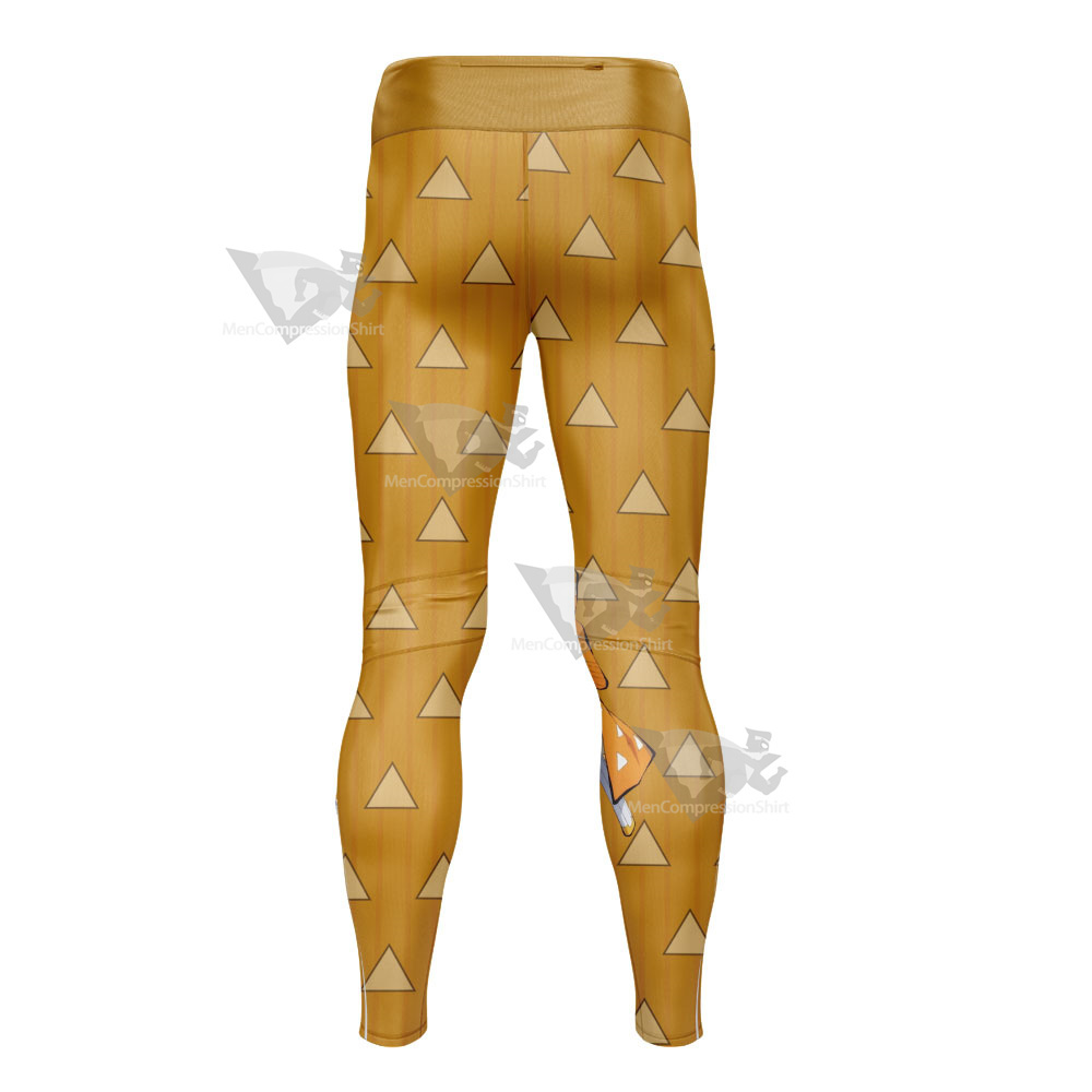 Demon Slayer Zenitsu Agatsuma Character Mens Compression Legging