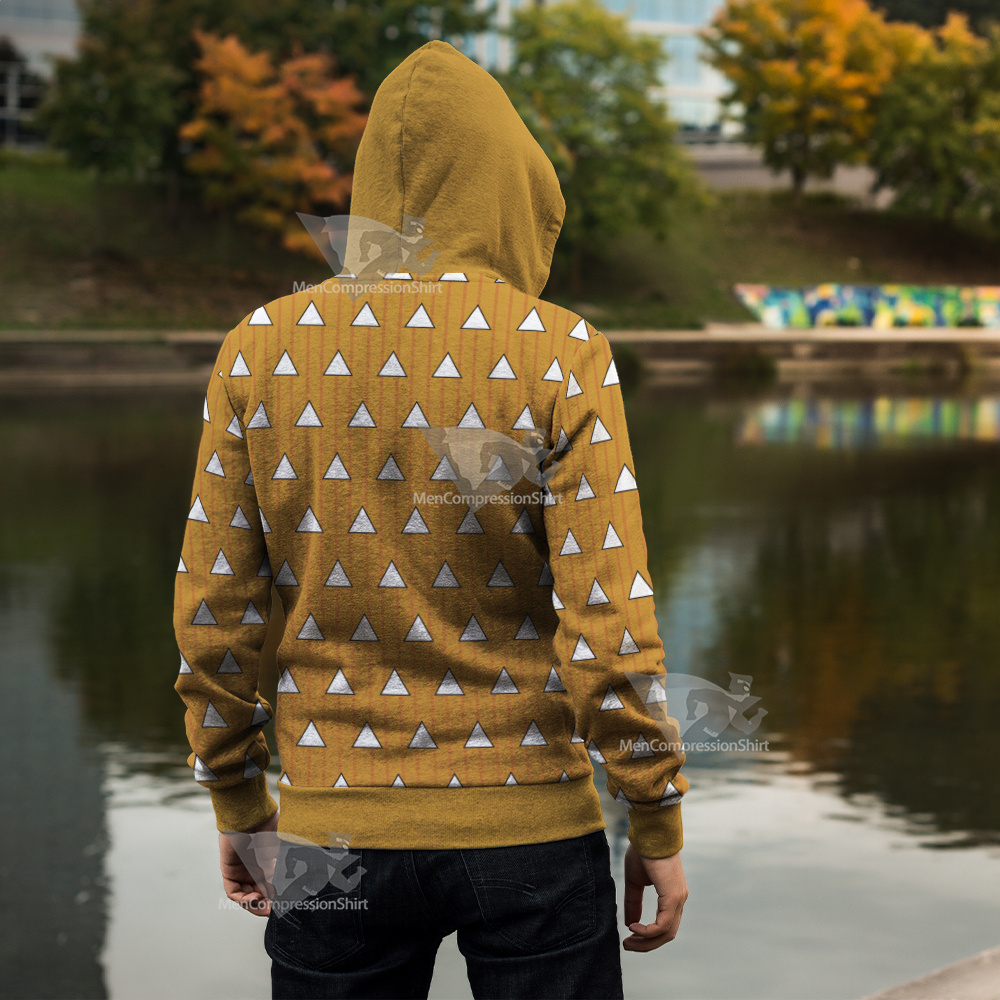 Demon Slayer Zenitsu Agatsuma Cosplay Zip Up Hoodie