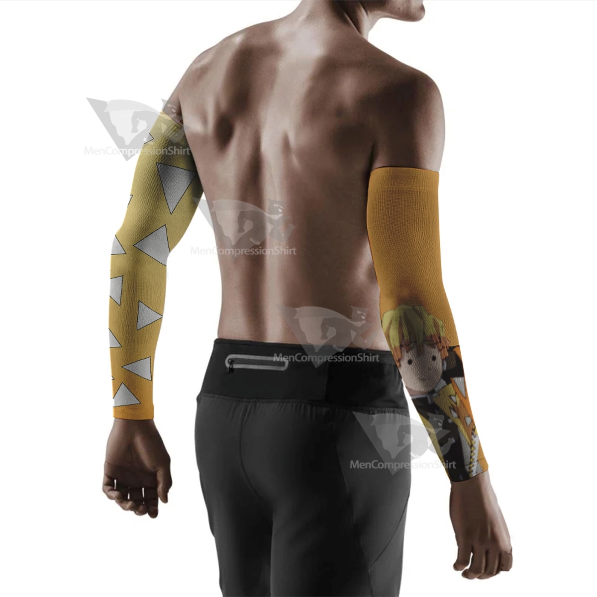 Demon Slayer Zenitsu Anime Yellow Compression Arm Sleeve