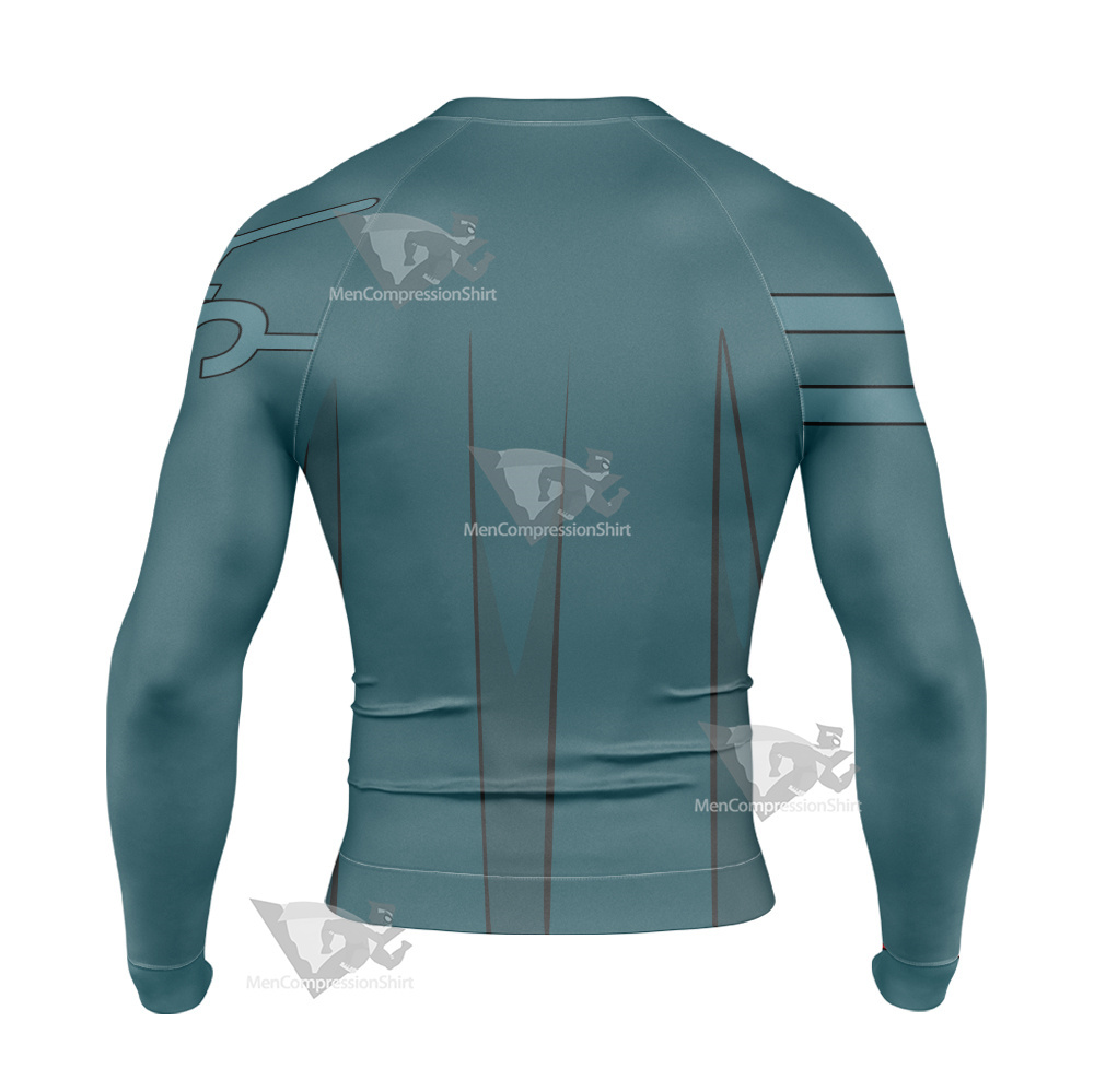 Di Gata Adam Blue Cosplay Long Sleeve Compression Shirt