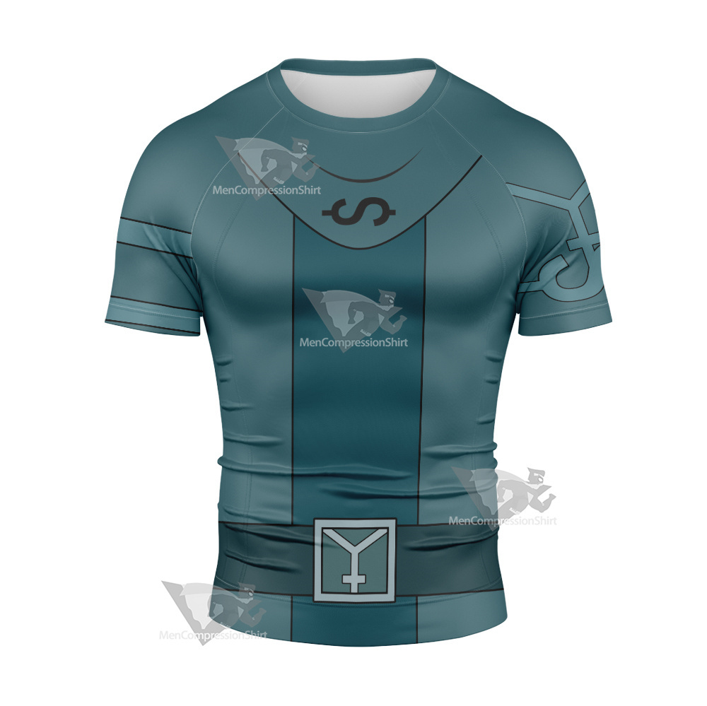 Di Gata Adam Blue Cosplay Short Sleeve Compression Shirt