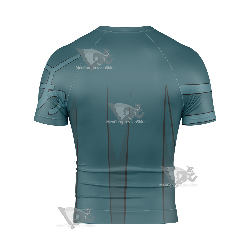 Di Gata Adam Blue Cosplay Short Sleeve Compression Shirt