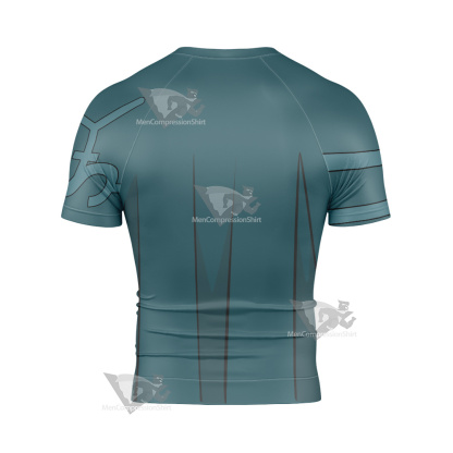 Di Gata Adam Blue Cosplay Short Sleeve Compression Shirt