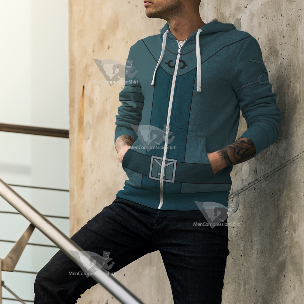 Di Gata Adam Blue Cosplay Zip Up Hoodie