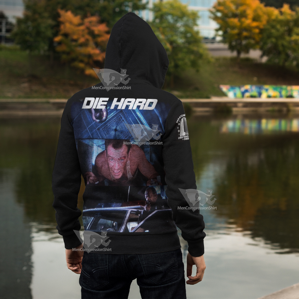 Die Hard 1988 Black Zip Up Hoodie