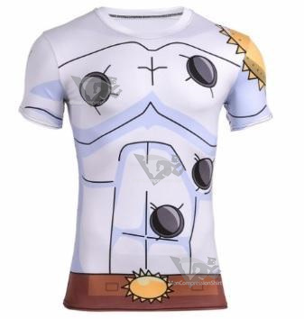Digimon Angemon Short Sleeve Compression Rash Guard