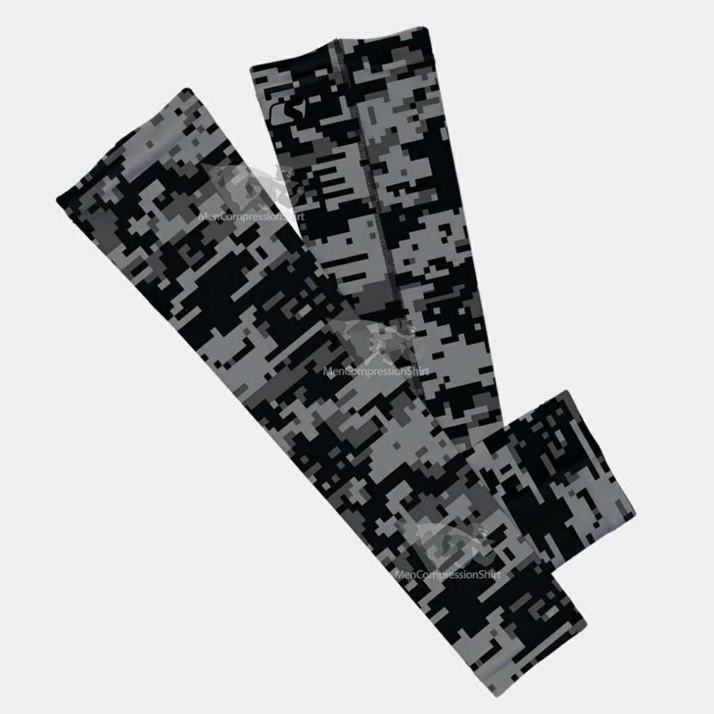 Digital Camo Charcoal Kids Arm Sleeve