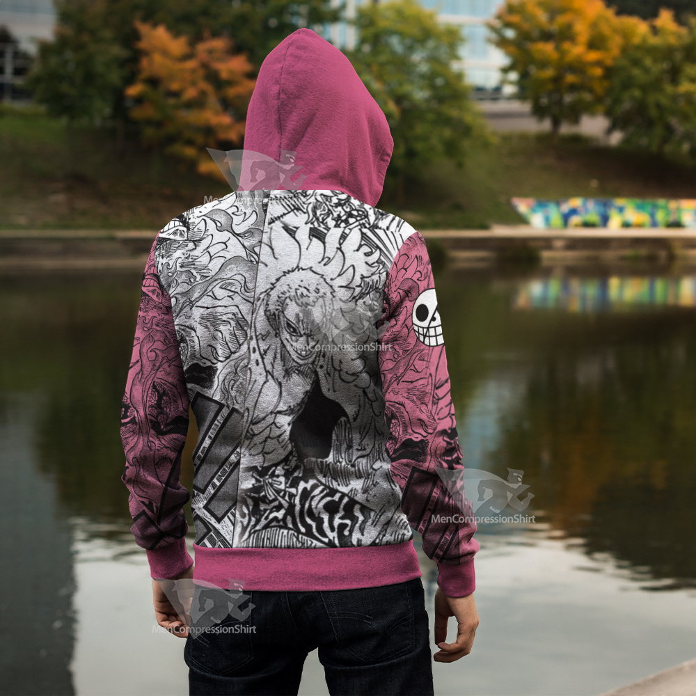 Donquixote Doflamingo One Piece Cosplay Zip Up Hoodie