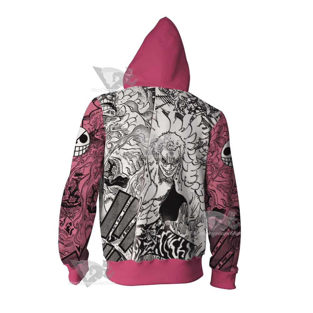 Donquixote Doflamingo One Piece Cosplay Zip Up Hoodie
