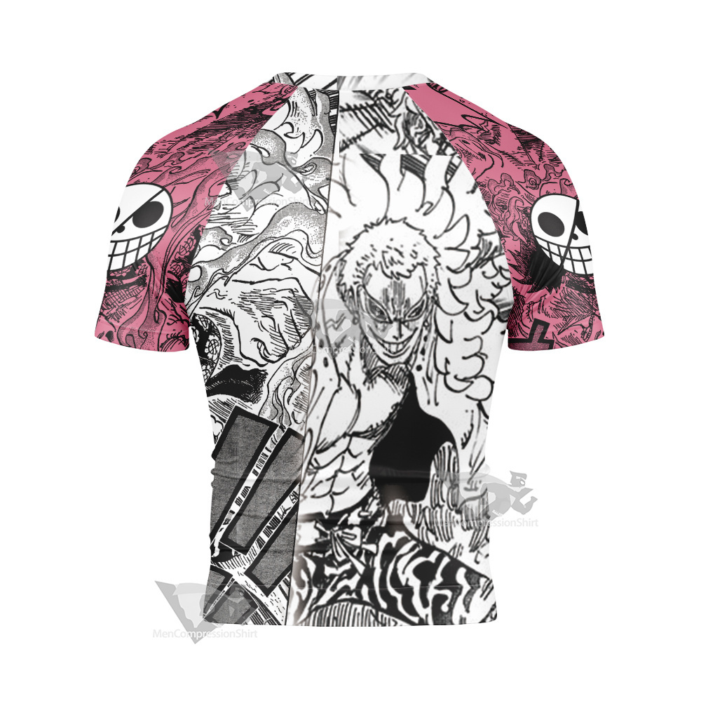 Donquixote Doflamingo One Piece Short Sleeve Compression Shirt