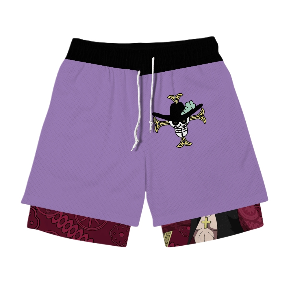 Dracule Mihawk Anime Shorts Compression Gym Shorts
