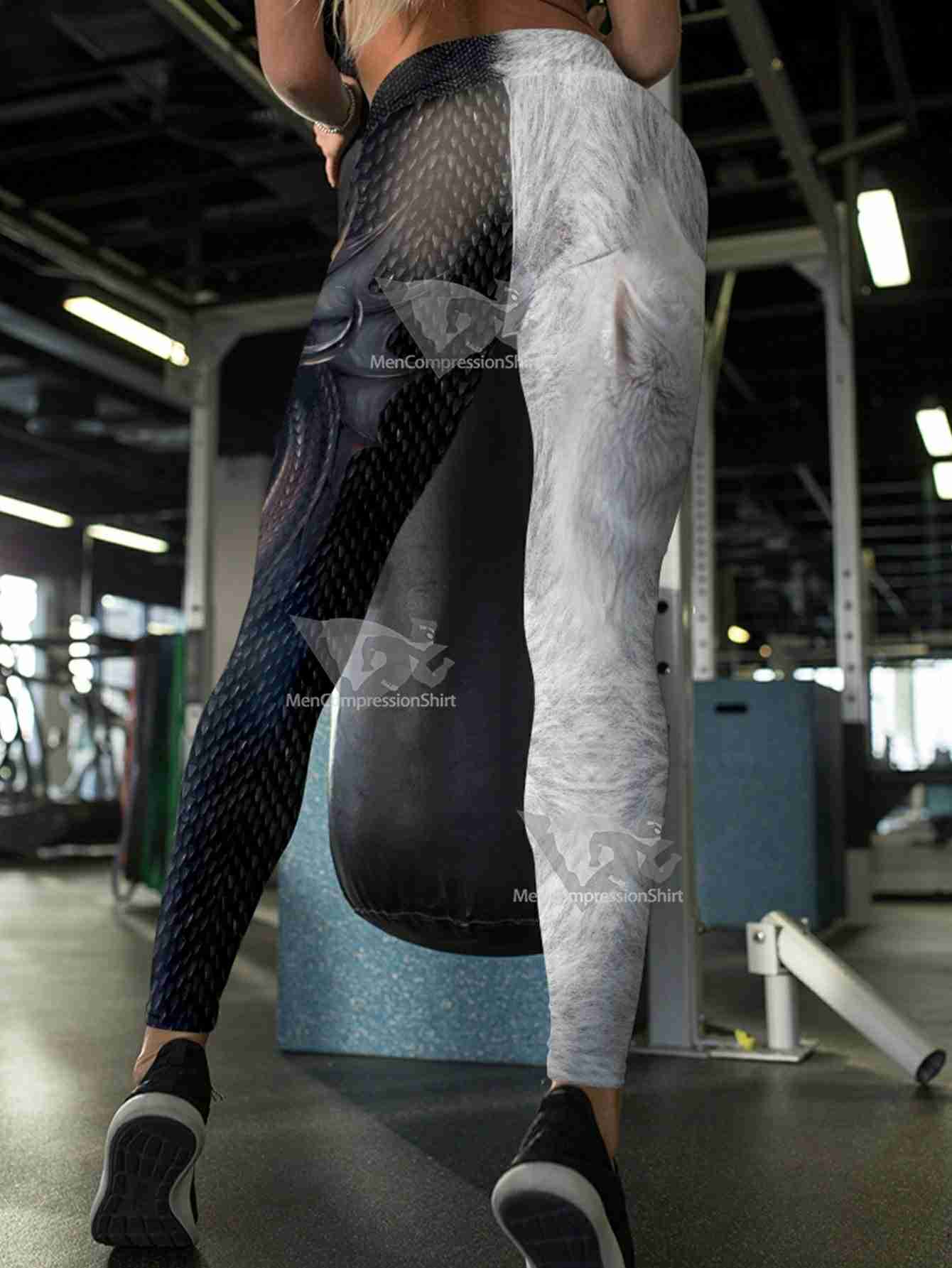 Dragon And Wolf Women Compression Leggings