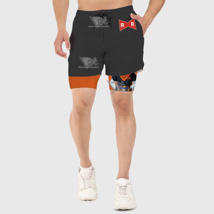 Dragon Ball 17gou Black Men Compression Gym Short