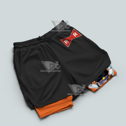 Dragon Ball 17gou Black Men Compression Gym Short