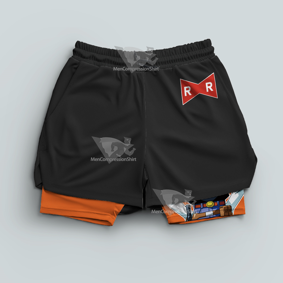 Dragon Ball 17gou Black Men Compression Gym Short