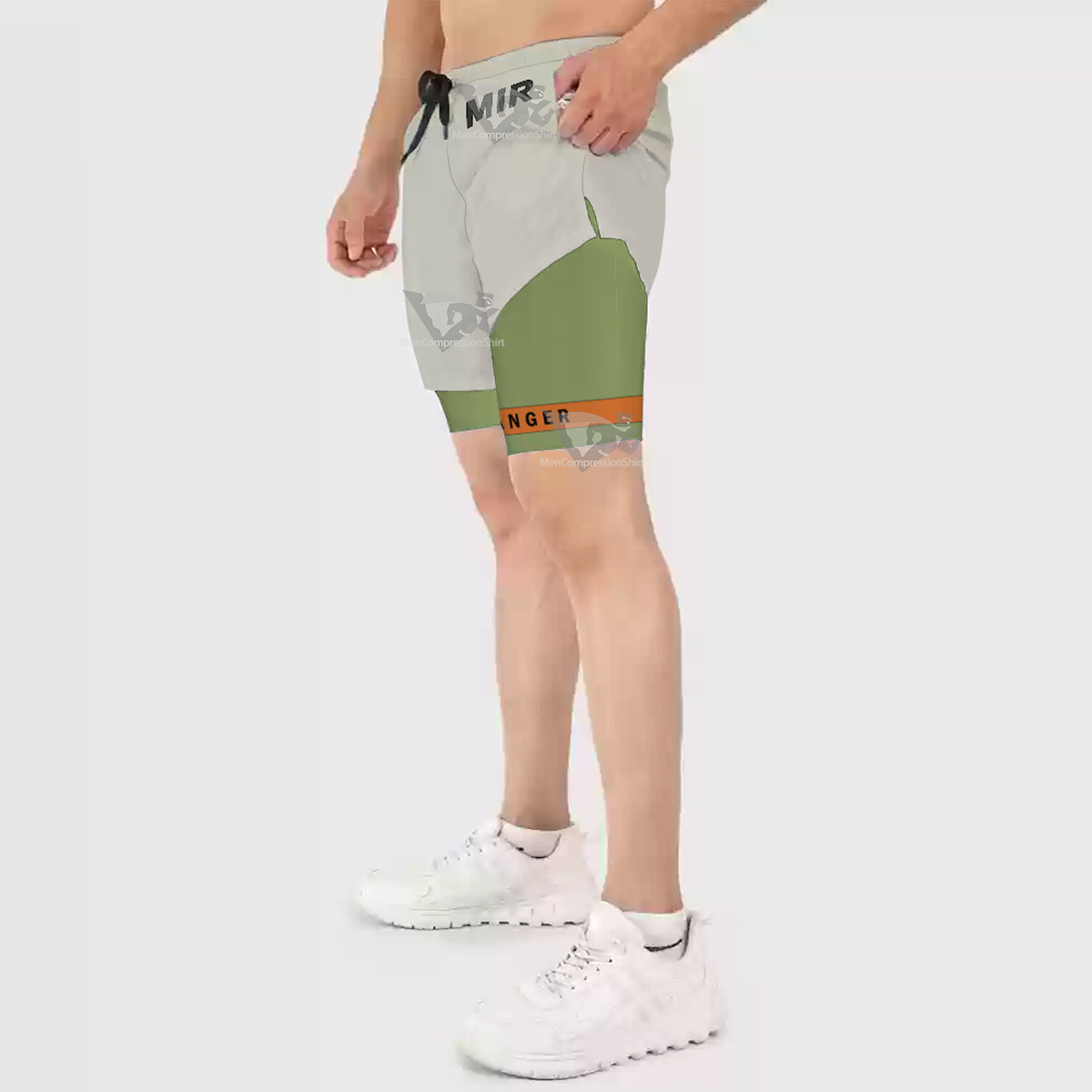 Dragon Ball 17gou Green Men Compression Gym Short