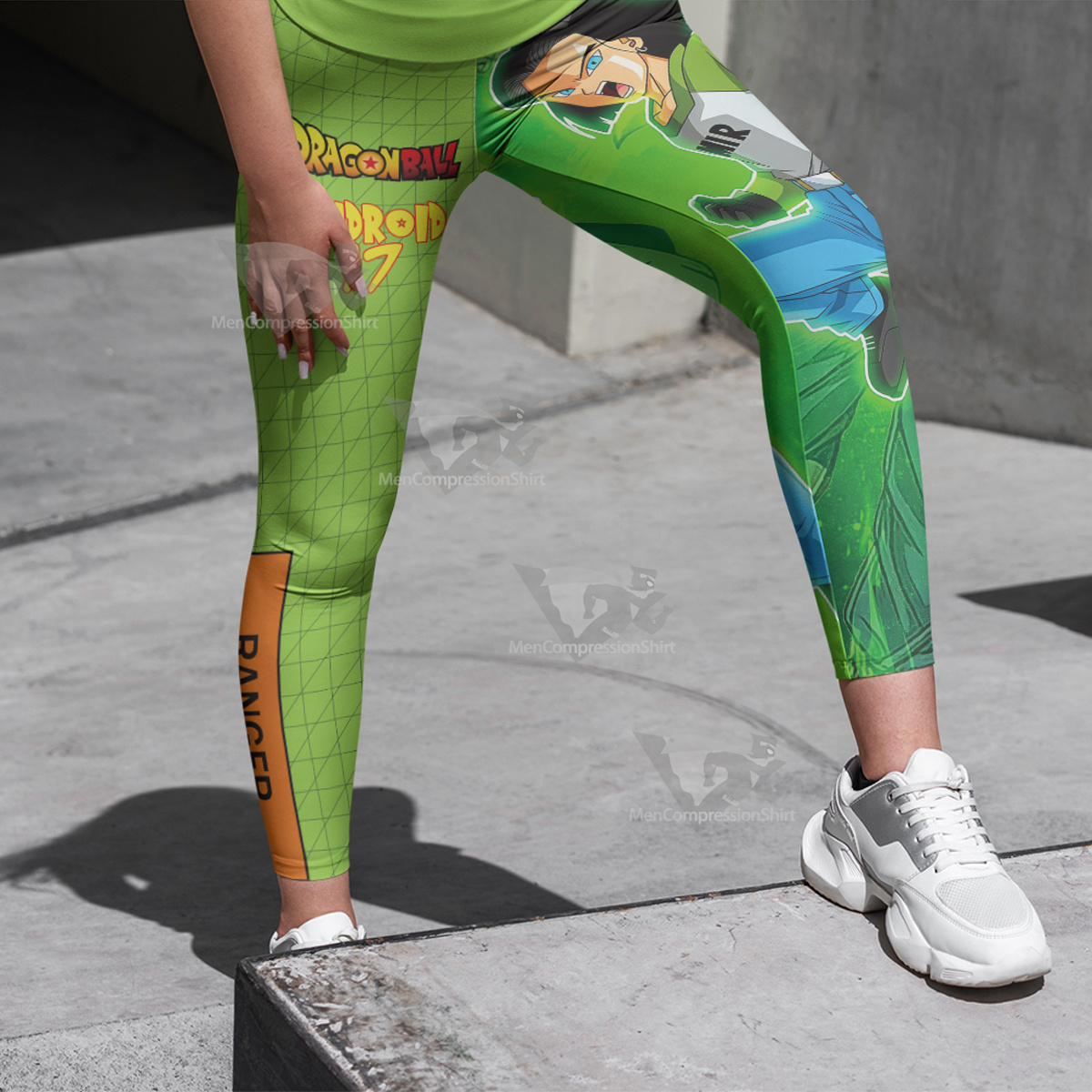 Dragon Ball Android 17 Ranger Green Women Leggings