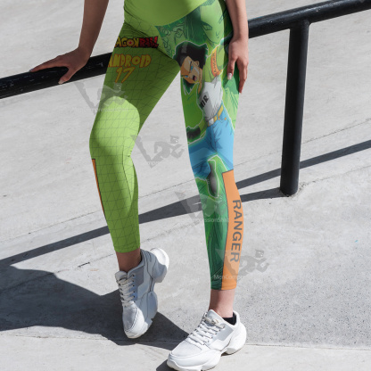 Dragon Ball Android 17 Ranger Green Women Leggings