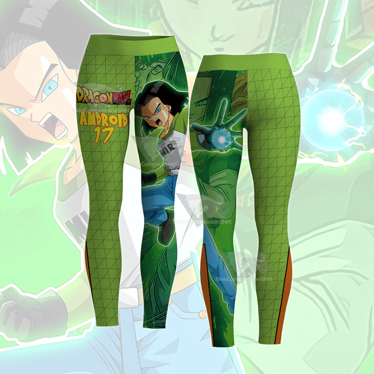 Dragon Ball Android 17 Ranger Green Women Leggings