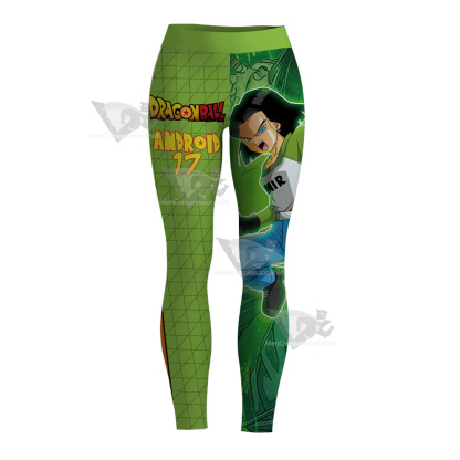 Dragon Ball Android 17 Ranger Green Women Leggings