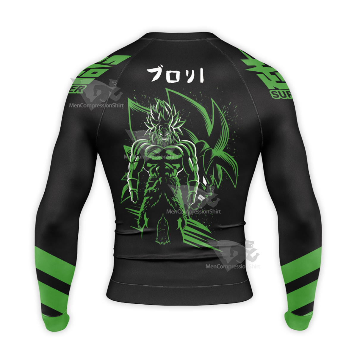 Dragon Ball Broly Reze Green Lighting Long Sleeve Compression Shirt