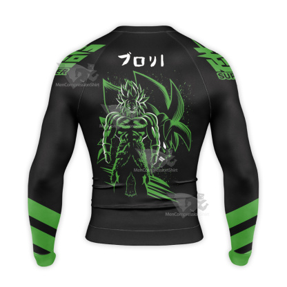 Dragon Ball Broly Reze Green Lighting Long Sleeve Compression Shirt