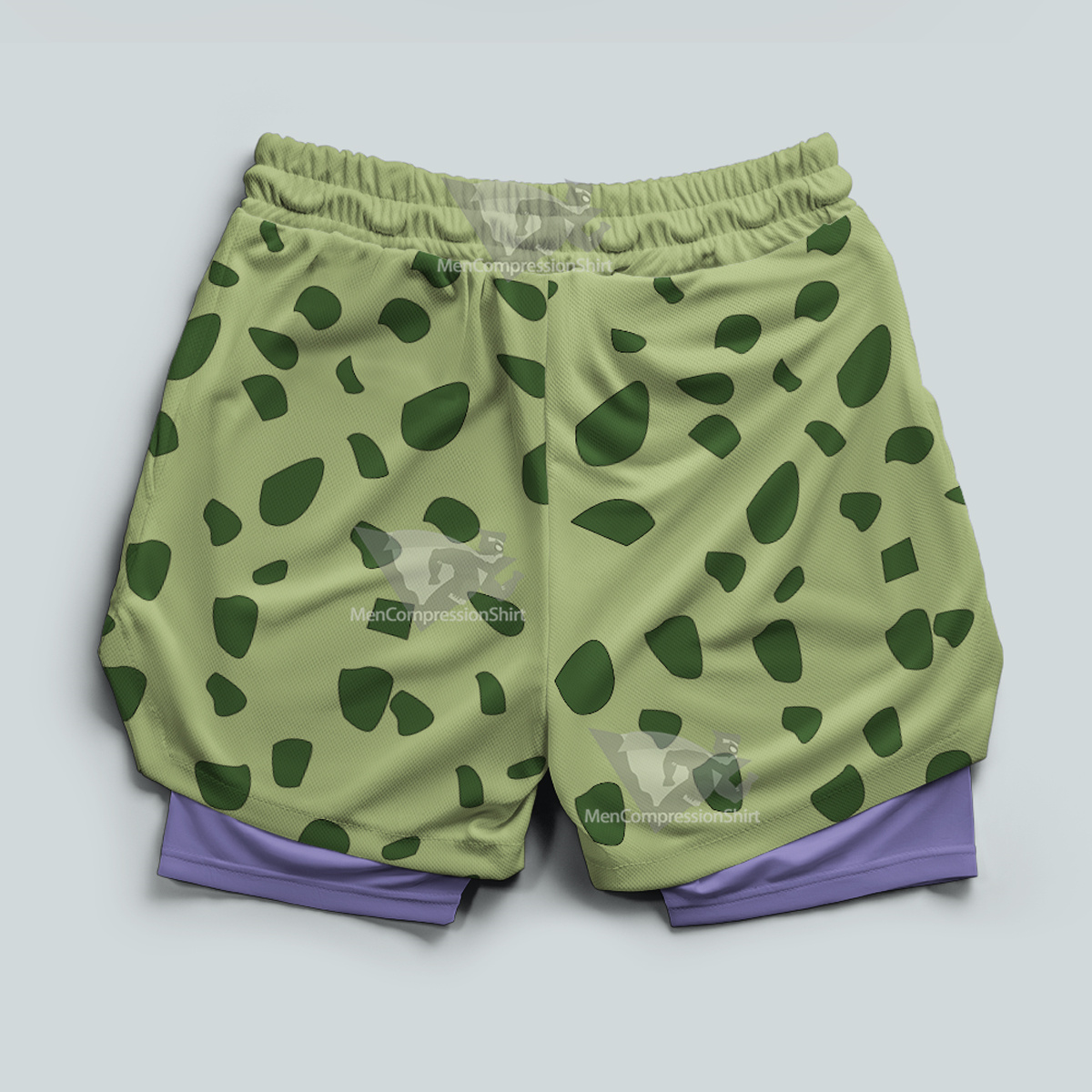 Dragon Ball Cell Green Men Compression Gym Short