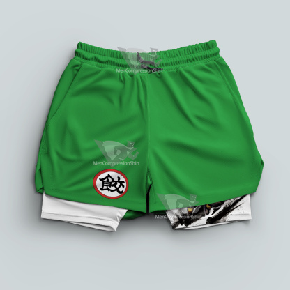 Dragon Ball Chiaotzu Green Men Compression Gym Short