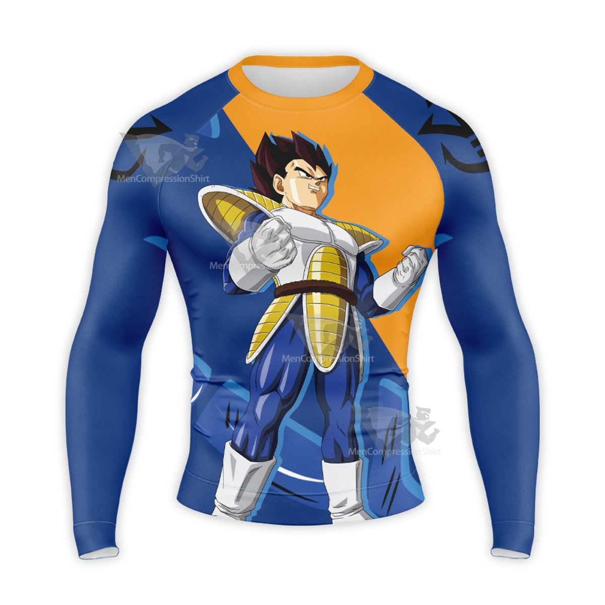 Dragon Ball Goku And Vegeta Ki Blast Long Sleeve Compression Shirt