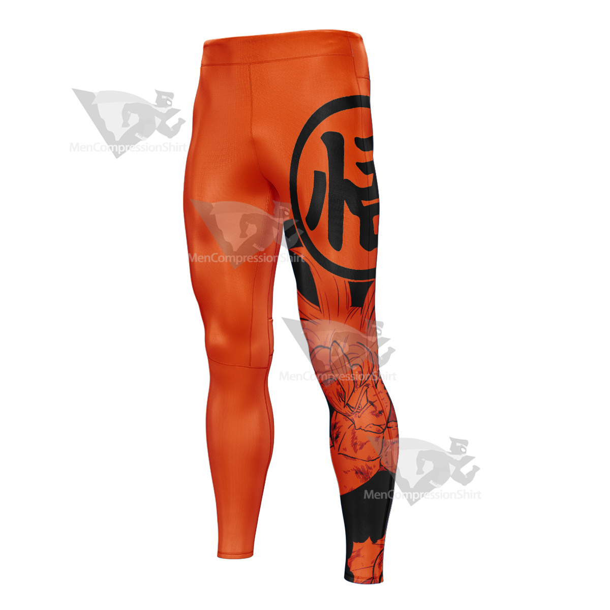 Dragon Ball Goku Text Icon Image Men Compression Legging-MensCompressionShirt