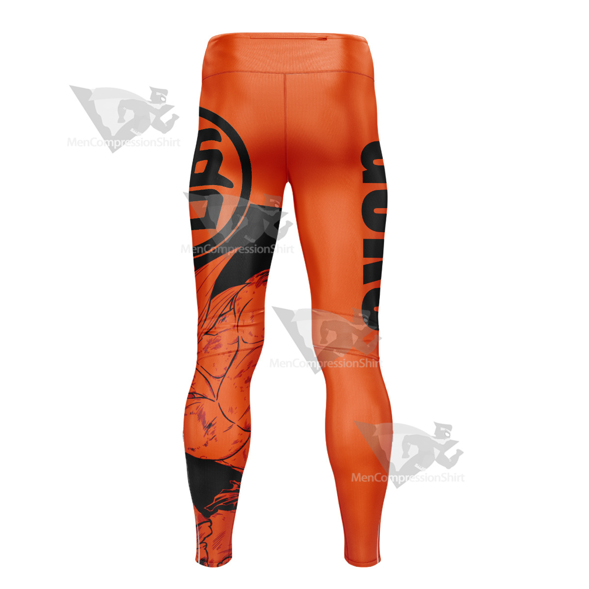 Dragon Ball Goku Text Icon Image Men Compression Legging-MensCompressionShirt