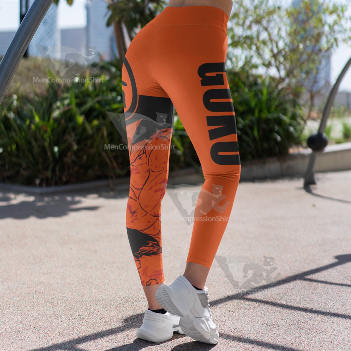 Dragon Ball Goku Text Icon Image Women Compression Legging-MensCompressionShirt