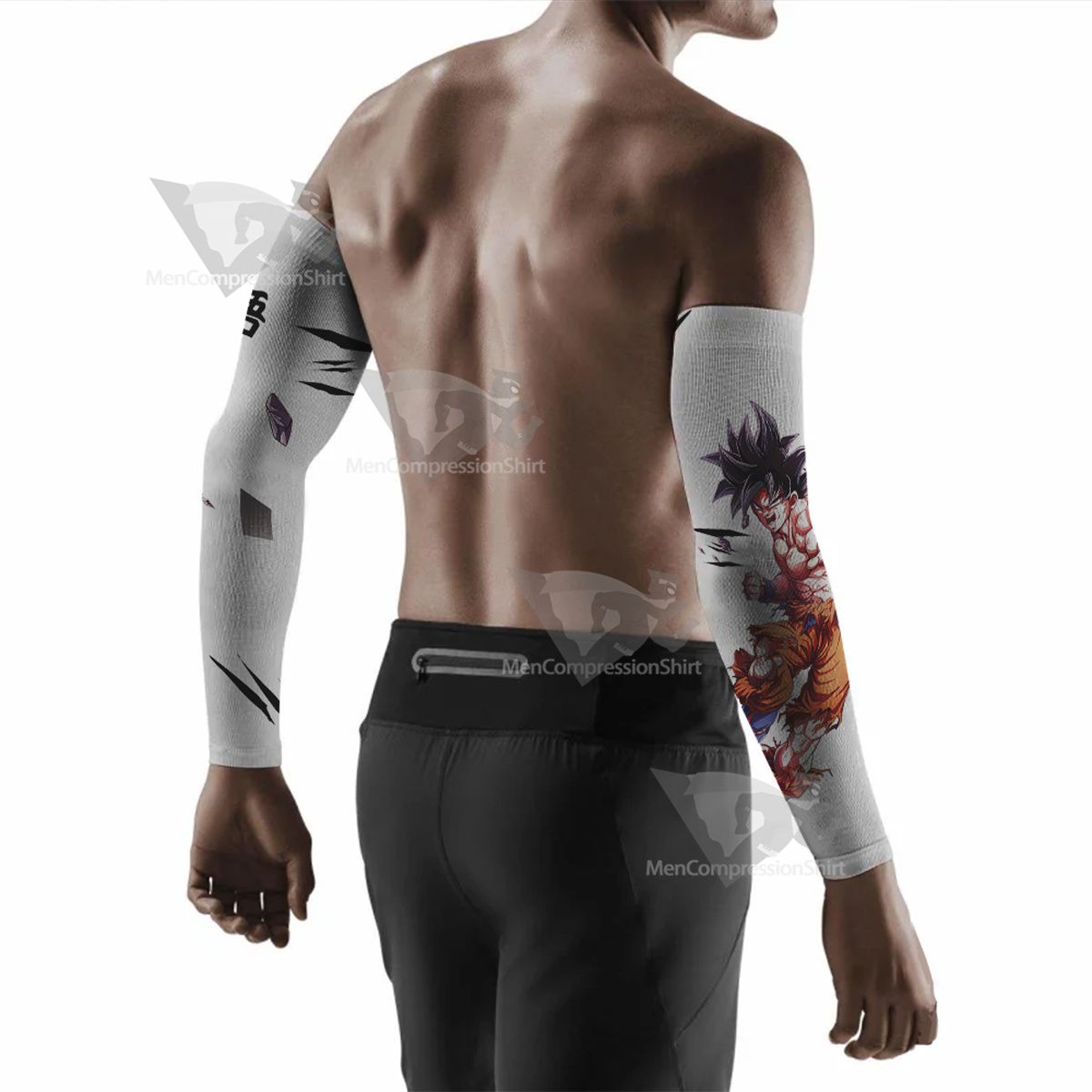 Dragon Ball Goku Ultra Instinct White Compression Arm Sleeve