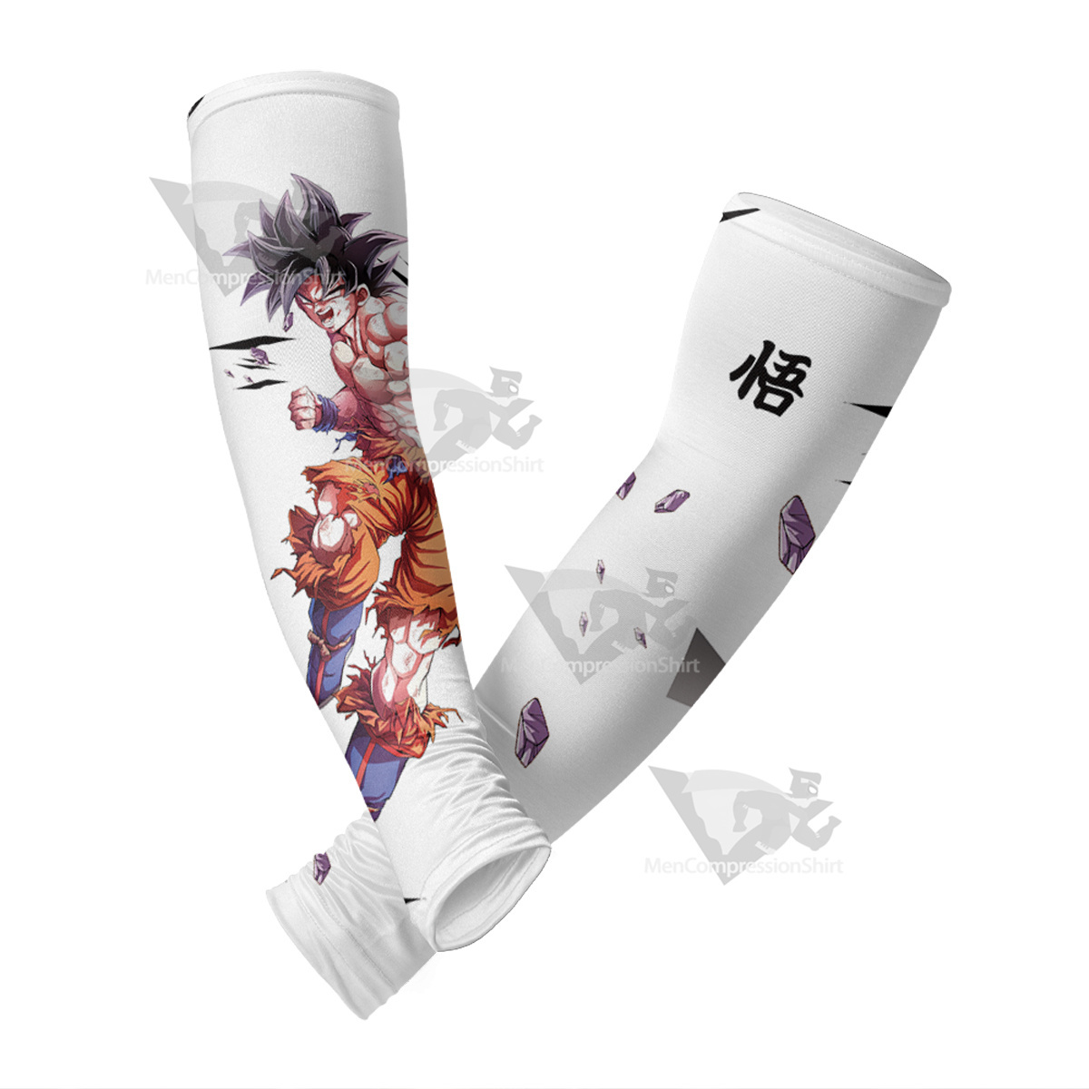 Dragon Ball Goku Ultra Instinct White Compression Arm Sleeve