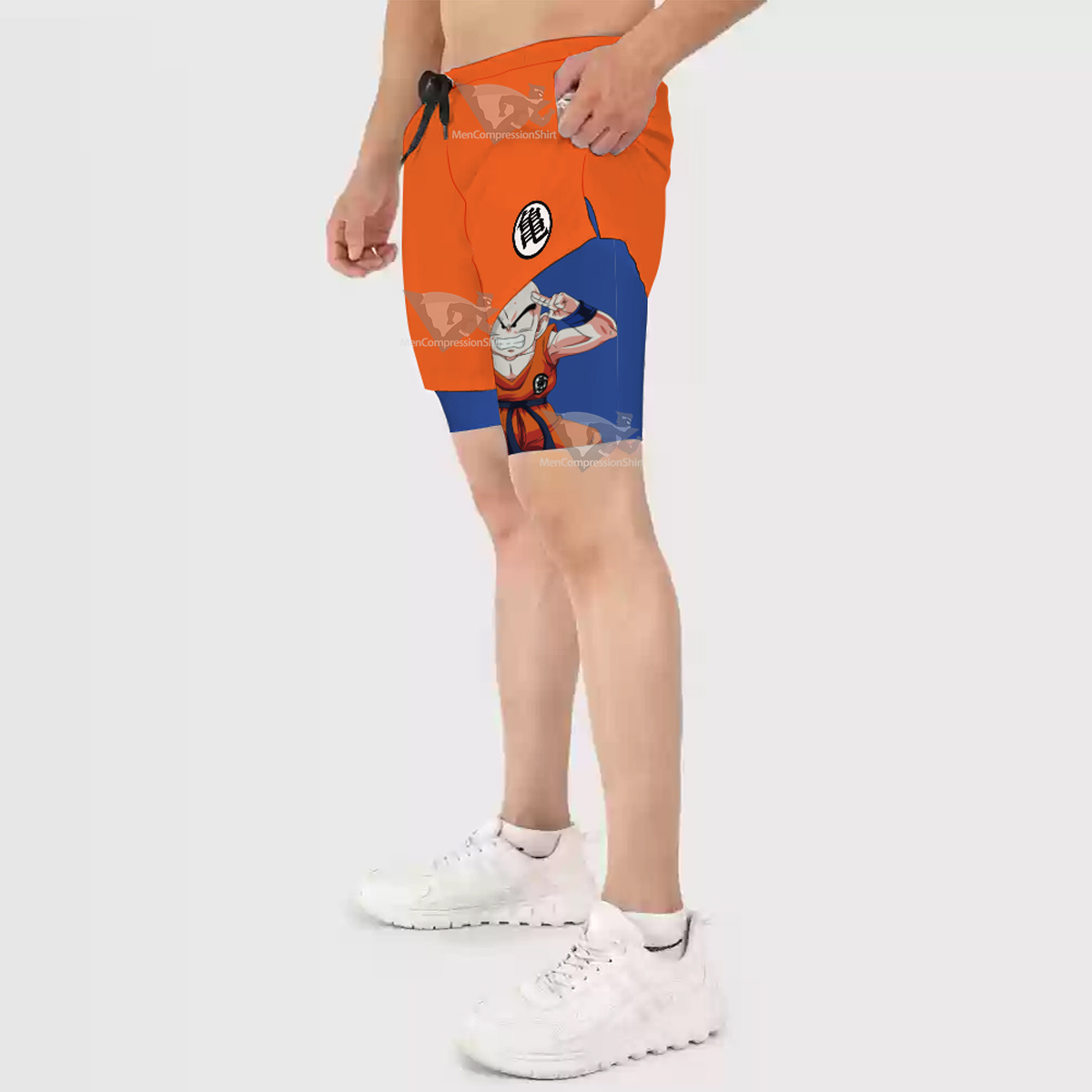 Dragon Ball Kuririn Orange Men Compression Gym Short