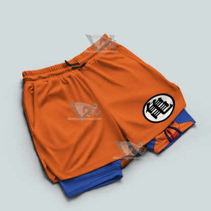 Dragon Ball Kuririn Orange Men Compression Gym Short
